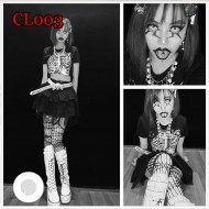 A-CL003 WHITE RING COSPLAY COLOR CONTACT LENSES (2PCS/PAIR)