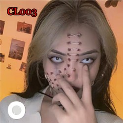 A-CL003 WHITE RING COSPLAY COLOR CONTACT LENSES (2PCS/PAIR)
