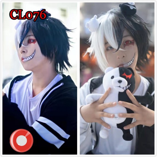 A-CL076 RED RING COSPLAY COLOR CONTACT LENSES (2PCS/PAIR)