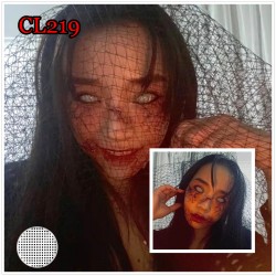 A-CL219 WHITE MESH COSPLAY COLOR CONTACT LENS (2PCS/PAIR)