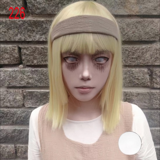 A-CL226 WHITE BLIND COSPLAY COLOR CONTACT LENS (2PCS/PAIR)