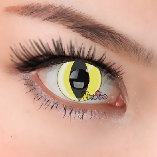 A-CL117 YELLOW CATEYE COSPLAY COLOR CONTACT LENSES (2PCS/PAIR)