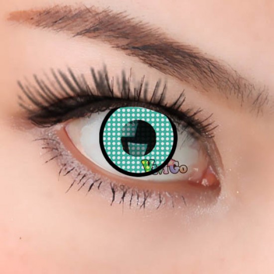A-CL356 GREEN MESH MANSON COSPLAY COLOR CONTACT LENS (2PCS/PAIR)