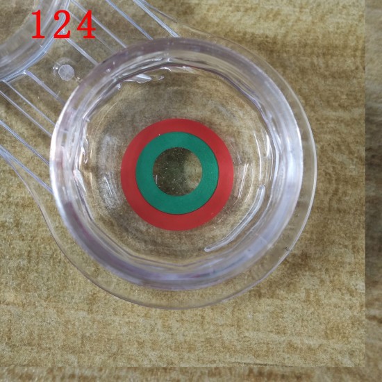 A-CL124 GREEN RED DOLLS COSPALY COLOR CONTACT LENS (2PCS/PAIR)