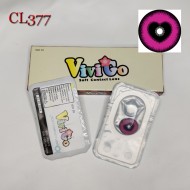 A-CL377 PINK HEART COSPLAY COLOR CONTACT LENS (2PCS/PAIR)